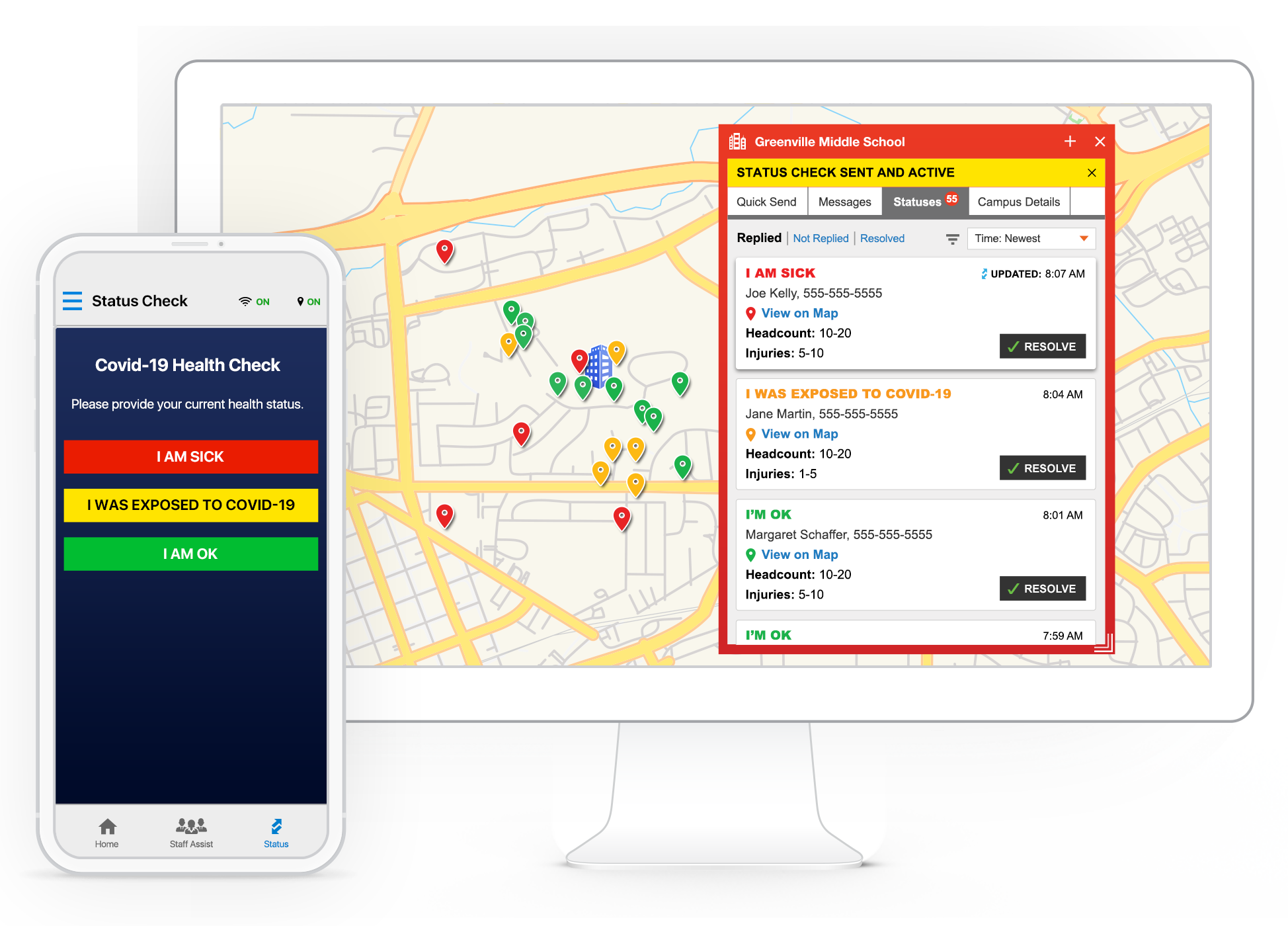 screenshot of Rave Panic Button